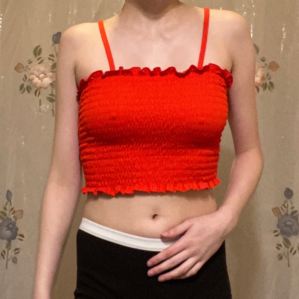 Red Crop top